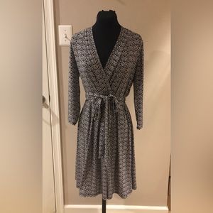 Liz Claiborne dress Small black and white 3/4 sleeve